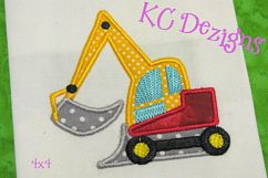 Bulldozer Machine Applique Embroidery Design Product Image 3
