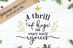 A Thrill of Hope Christmas SVG Cut File Product Image 1