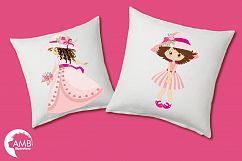 Garden party girls, Summer party, graphics, clipart, illustrations AMB-998 Product Image 5