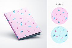 Butterflies and Crystals Seamless Patterns Bundle Product Image 4