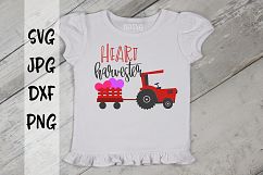 Valentine's Tractor, Heart Harvester, SVG, Tractor Product Image 2
