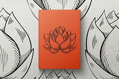 Lotus illustrations and seamless patterns Illustrations  Product Image 3