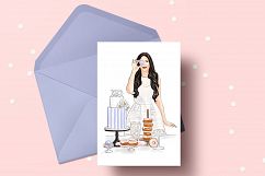Fashion illustration - Baker Girl - Light Skin Product Image 5