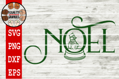 Noel with Snow Globe SVG | DXF | EPS | PNG Product Image 1
