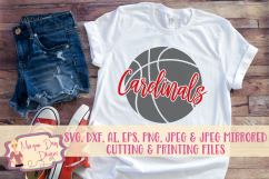 Cardinals Basketball SVG, DXF, AI, EPS, PNG, JPEG Product Image 1