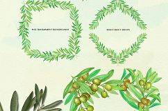 Watercolor Olive Branch Product Image 9