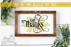 Give Thanks - SVG DXF PNG Digital Cut File Product Image 2