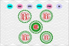 Shamrock monogram Svg, St. Patrick&#039;s Day Svg Vinyl Decal Product Image 1