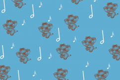 Sweet dreams digital paper, Baby shower digital paper, Baby digital paper, Teddy bear papers, Kids music paper, goodnight papers, Animals Product Image 8