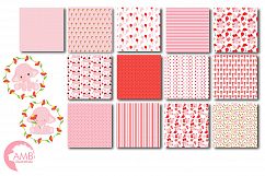 ELEPHANT babies in pink! BUNDLE! 53 cliparts, graphics and illustrations and Patterns AMB-2276 Product Image 5