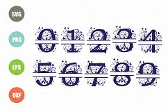  Split Letters A-Z SVG, Split Numbers 0-9 SVG Product Image 5