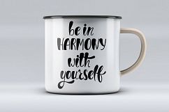 Be in harmony with yourself. Hand drawn typography design. SVG DXF PNG EPS Cutting Files Product Image 2