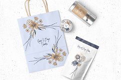 Navy and Beige Flowers Product Image 3