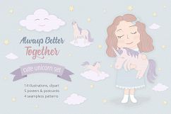 Cute Funny Unicorn Illustration Set Product Image 1