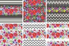 Set of flower, floral elements, frames, seamless patterns, designs for Greeting Card, Invitation, Wedding, Decoration, Fabric. Vector.  Product Image 3