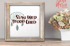 Stay Wild Moon Child SVG, Inspiration PNG, Cricut Cut File Product Image 4