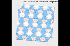 12 Baby Blue and Cream Baby Boy Shower Digital Papers Product Image 4