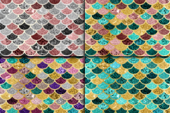 Glitter Mermaid Scales Digital Paper Product Image 3