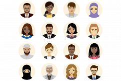 People avatars icons flat collection Product Image 4