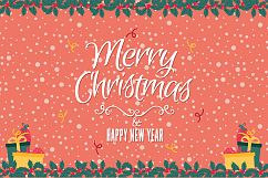 Christmas greeting red card Product Image 1