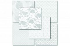 White Lace Digital Paper - Wedding Backgrounds Product Image 3
