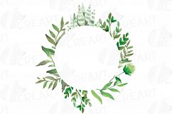 Watercolor floral wild leaves frames, printable borders Product Image 9
