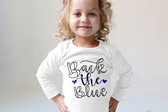 Back The Blue hand lettered - SVG - DXF - PNG Cut Files Product Image 3