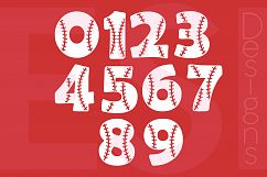 Baseball Numbers Design Set - 0-9 Product Image 1