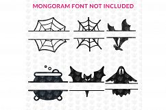 Big SVG Bundle - 31 Halloween Monogram Frame SVG EPS DXF PNG Product Image 6