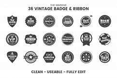 36 VINTAGE BADGE &amp; RIBBON Vol.8 Product Image 4