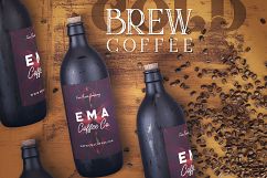 3 cold brew coffee bottles mock-ups Product Image 2