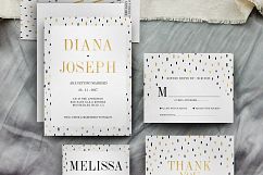 Black Gold Polkadot Wedding Suite Product Image 5