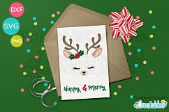 Christmas Reindeer Face SVG Product Image 3