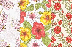 Hand Drawn Floral Vector Patterns Product Image 3