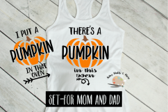 pumpkin in this oven svg cut file, Maternity halloween svg Product Image 1