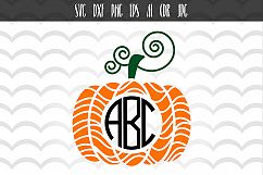 Thanksgiving Pumpkin Fall Monogram SVG Product Image 1