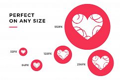 Heart Vector Icons Set Product Image 4