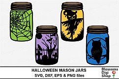 Halloween Mason Jars, SVG, DXF, EPS &amp; PNG files Product Image 1
