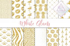 White Glam Digital Paper Product Image 1