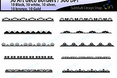 Art deco / art deco borders / art deco border clipart / art deco borders silhouette / art deco printable vectors / art decor / High Quality Product Image 1