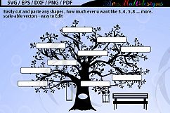 family tree clipart SVG template, EPS, Dxf, Png, Pdf, Jpg /family tree silhouette /hand drawn tree svg vector / Commerical &amp; personal use Product Image 3