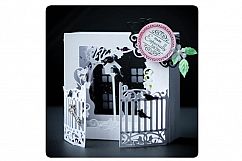 Secret Garden shadow box style Greetings card Product Image 1
