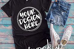 Black t shirt mock up 6506 Product Image 2