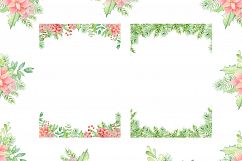 Christmas watercolor frames and arrangements Product Image 5