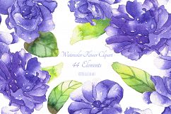 Watercolor Flowers Clipart Wedding Invitation Product Image 1