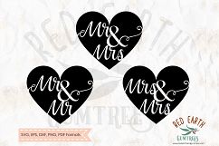 Mr &amp; Mrs, mr &amp; mr, mrs &amp; mrs split monogram SVG,DXF,PNG,EPS Product Image 1