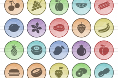 150 Natural Food Filled Low Poly Icons Product Image 2