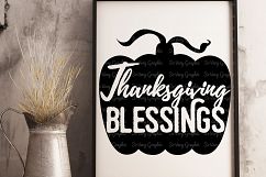 Thanksgiving Blessings Pumpkin | SVG | PNG | Fall | Autumn Product Image 2