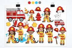 Little Firefighters graphics and illustrations Product Image 2