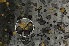 100 Luxury Black&amp;Gold Ink Textures Product Image 9